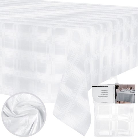Obrus plamoodporny na stół biały 220x150CM EXCELLENT HOUSEWARE 139694