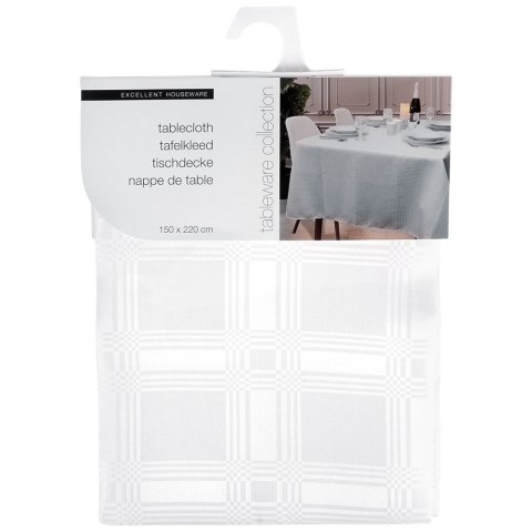 Obrus plamoodporny na stół biały 220x150CM EXCELLENT HOUSEWARE 139694
