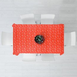Obrus plamoodporny na stół czerwony płatki śniegu 180x130CM EXCELLENT HOUSEWARE 569551-W3