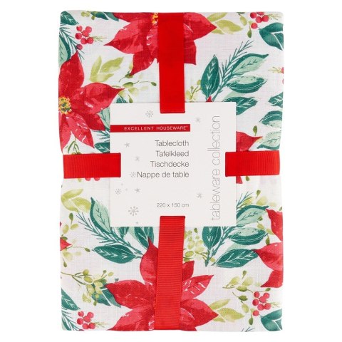 Obrus świąteczny plamoodporny na stół 220x150CM EXCELLENT HOUSEWARE 139696-W1