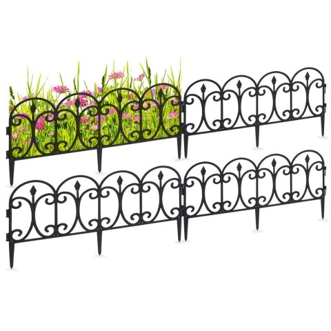 Płotek ogrodowy czarny 60x33cm 4 szt. PROGARDEN 351001