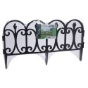 Płotek ogrodowy czarny 60x33cm 4 szt. PROGARDEN 351001