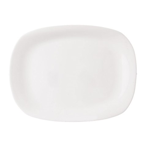 Półmisek na przekąski przystawki szklany biały prostokątny 28x21cm ORION 128321