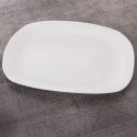 Półmisek na przekąski przystawki szklany biały prostokątny 28x21cm ORION 128321