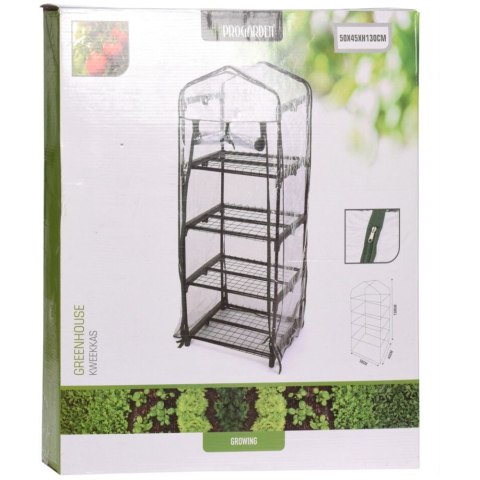 Szklarnia ogrodowa balkonowa z półkami 4-piętrowa 50x45x105cm PROGARDEN 339003