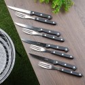 Sztućce do steków burgerów mięsa pizzy na grilla stalowe 8-ele BBQ 139325