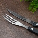 Sztućce do steków burgerów mięsa pizzy na grilla stalowe 8-ele BBQ 139325