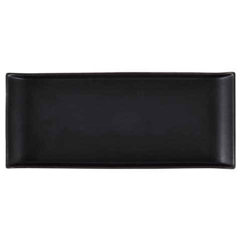 Talerz na przekąski przystawki do serwowania ceramiczny czarny 28.5x12cm HIT 139241
