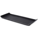Talerz na przekąski przystawki do serwowania ceramiczny czarny 34.5x13.5cm HIT 139242