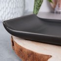 Talerz na przekąski przystawki do serwowania ceramiczny czarny 34.5x13.5cm HIT 139242