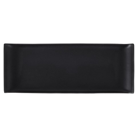 Talerz na przekąski przystawki do serwowania ceramiczny czarny 34.5x13.5cm HIT 139242