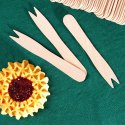 Widelczyki do przekąsek frytek drewniane 8.5cm 50 sztuk VILDE 139659