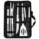 Zestaw przyborów do grilla stalowy w etui 10 ele. ORION 142606