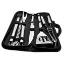 Zestaw przyborów do grilla stalowy w etui 10 ele. ORION 142606