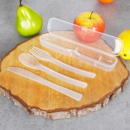 Zestaw sztućców komplet plastikowy lekki turystyczny podróżny 4-ele EXCELLENT HOUSEWARE 139437
