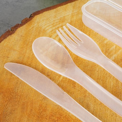 Zestaw sztućców komplet plastikowy lekki turystyczny podróżny 4-ele EXCELLENT HOUSEWARE 139437