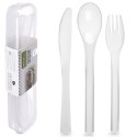 Zestaw sztućców komplet plastikowy lekki turystyczny podróżny 4-ele EXCELLENT HOUSEWARE 139437