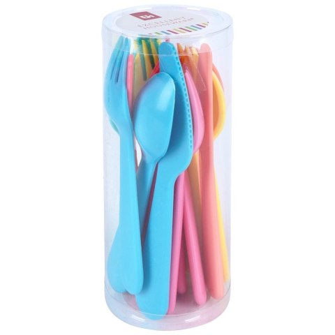 Zestaw sztućców komplet plastikowy sztućce dla 6 osób 18-ele EXCELLENT HOUSEWARE 139342