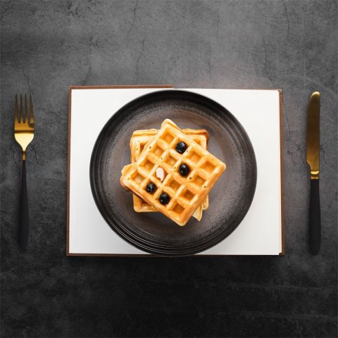 Zestaw sztućców komplet stalowy czarno-złote sztućce dla 4 osób 16-ele EXCELLENT HOUSEWARE 142361