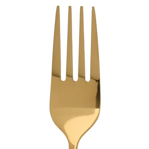 Zestaw sztućców komplet stalowy czarno-złote sztućce dla 4 osób 16-ele EXCELLENT HOUSEWARE 142361