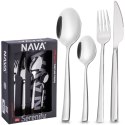 Zestaw sztućców komplet stalowy sztućce dla 6 osób SERENITY 24-ele NAVA 10-123-025