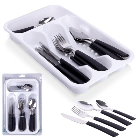 Zestaw sztućców komplet sztućce dla 6 osób z wkładem do szuflady szuflad 25-ele EXCELLENT HOUSEWARE 139392
