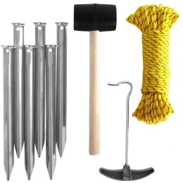 Akcesoria śledzie do namiotu z młotkiem 9 ele. REDCLIFFS 489098