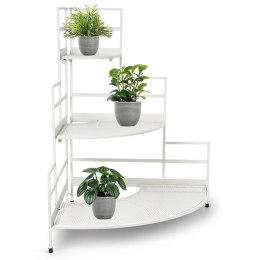 Kwietnik metalowy beżowy narożny 84cm AMBIANCE 339453