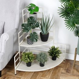 Kwietnik metalowy beżowy narożny 84cm AMBIANCE 339453