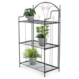 Kwietnik metalowy czarny 3-piętrowy 58x30.5x101cm PROGARDEN 339451