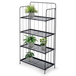 Kwietnik metalowy czarny 4-piętrowy 58x28x118cm AMBIANCE 339454