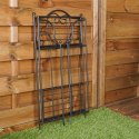 Kwietnik metalowy czarny dwupiętrowy 34.5x18.5x65cm PROGARDEN 339450