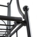 Kwietnik metalowy czarny dwupiętrowy 34.5x18.5x65cm PROGARDEN 339450