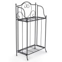 Kwietnik metalowy czarny dwupiętrowy 34.5x18.5x65cm PROGARDEN 339450