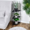 Kwietnik metalowy czarny narożny 90cm AMBIANCE 339452