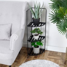 Kwietnik metalowy czarny narożny 90cm AMBIANCE 339452