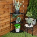 Kwietnik metalowy czarny narożny 90cm AMBIANCE 339452