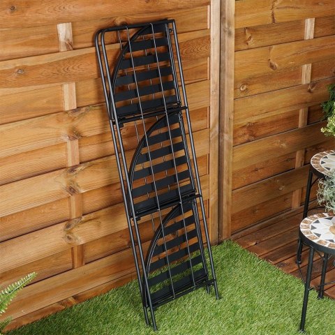 Kwietnik metalowy czarny narożny 90cm AMBIANCE 339452