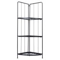 Kwietnik metalowy czarny narożny 90cm AMBIANCE 339452