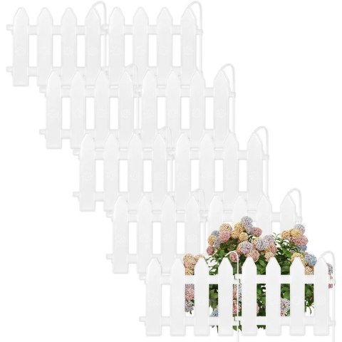 Płotek ogrodowy biały 20x15cm 10 szt. VILDE 351004-BI