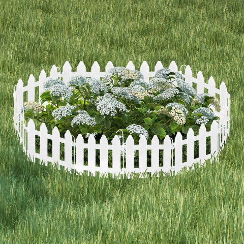 Płotek ogrodowy biały 20x15cm 10 szt. VILDE 351004-BI