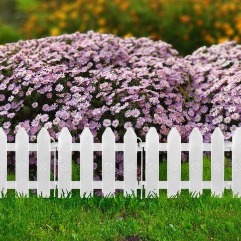 Płotek ogrodowy biały 20x15cm 10 szt. VILDE 351004-BI