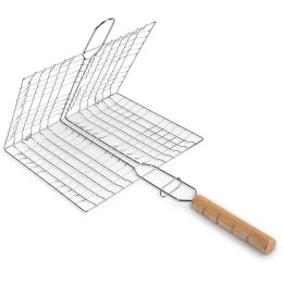 Ruszt do grillowania burgerów stalowy 43x23cm BBQ 489162