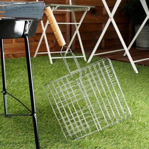 Ruszt do grillowania burgerów stalowy 43x23cm BBQ 489162