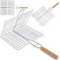 Ruszt do grillowania burgerów stalowy 43x23cm BBQ 489162