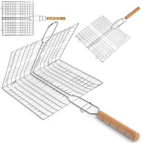 Ruszt do grillowania burgerów stalowy 43x23cm BBQ 489162