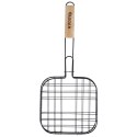 Ruszt do grillowania burgerów stalowy czarny nieprzywierający 49x21cm VAGGAN 489159