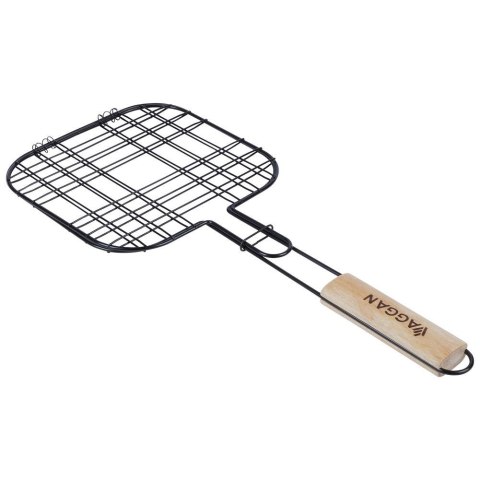 Ruszt do grillowania burgerów stalowy czarny nieprzywierający 49x21cm VAGGAN 489159