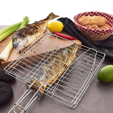Ruszt do grillowania ryby metalowy 28x55.5cm ORION 111185