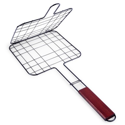 Ruszt do grillowania stalowy czarny nieprzywierający 20x47cm BBQ COLLECTION 489182
